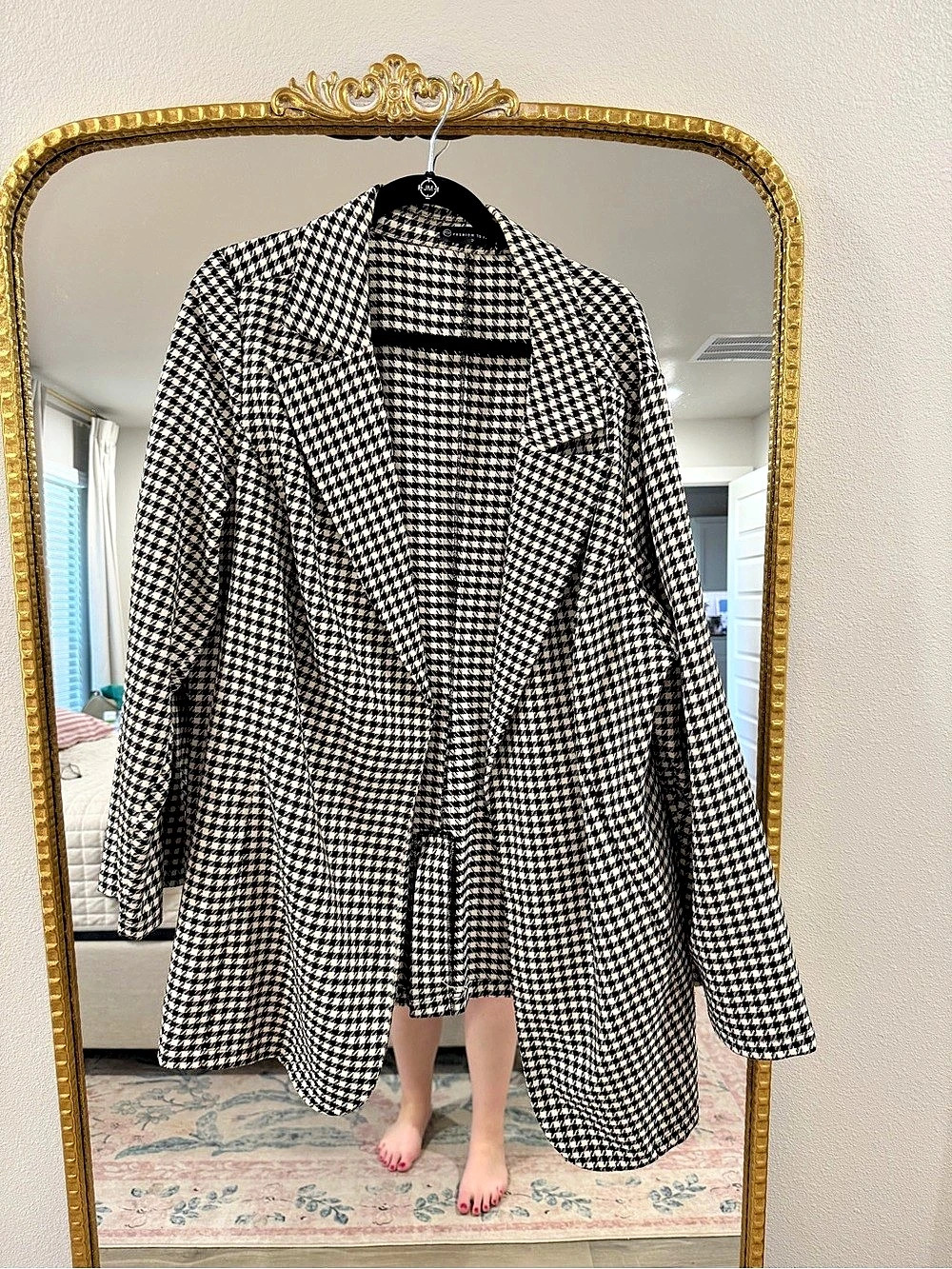 Fashion to Figure Eloise Houndstooth Blazer Dress Size 3